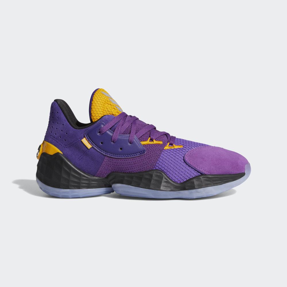 Adidas Men's Harden Vol. 4 Su Casa Basketball Shoes Purple/Gold/Purple Ireland FW7496